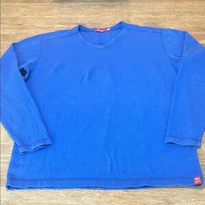 Agave Denim mens dark v-neck red trim sweater sz M